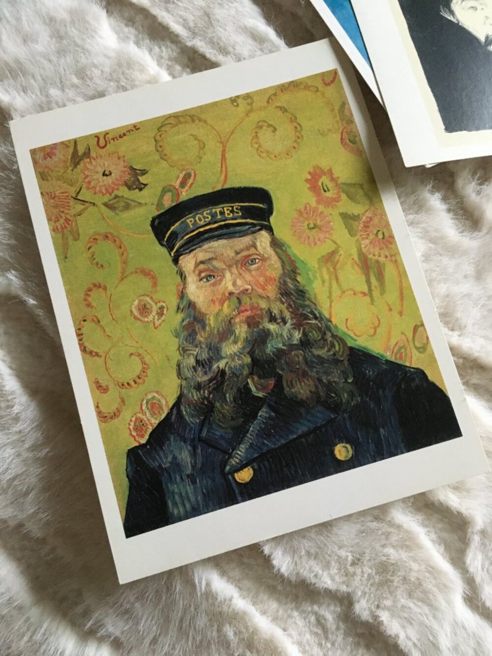 Vintage 90s Vincent Van Gogh Postman AGO Postcard The Barnes Exhibit